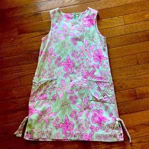 Lilly Pulitzer Pink and Green Floral Kids Dress